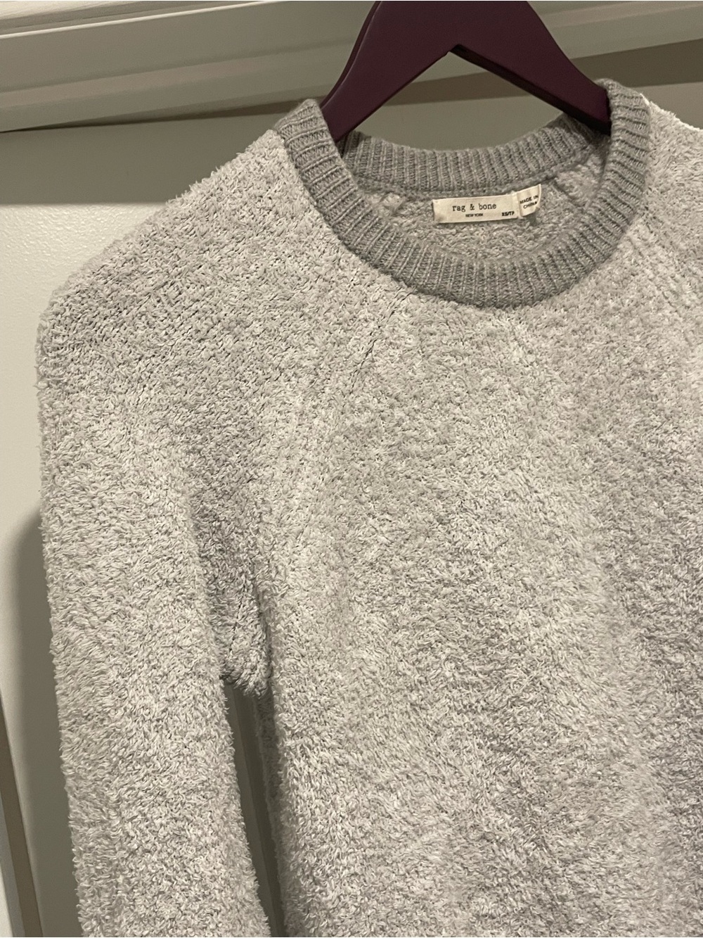 Rag & Bone Valerie Merino Wool Sweater Pullover Chenille Women's Size XS Gray - Picture 4 of 7